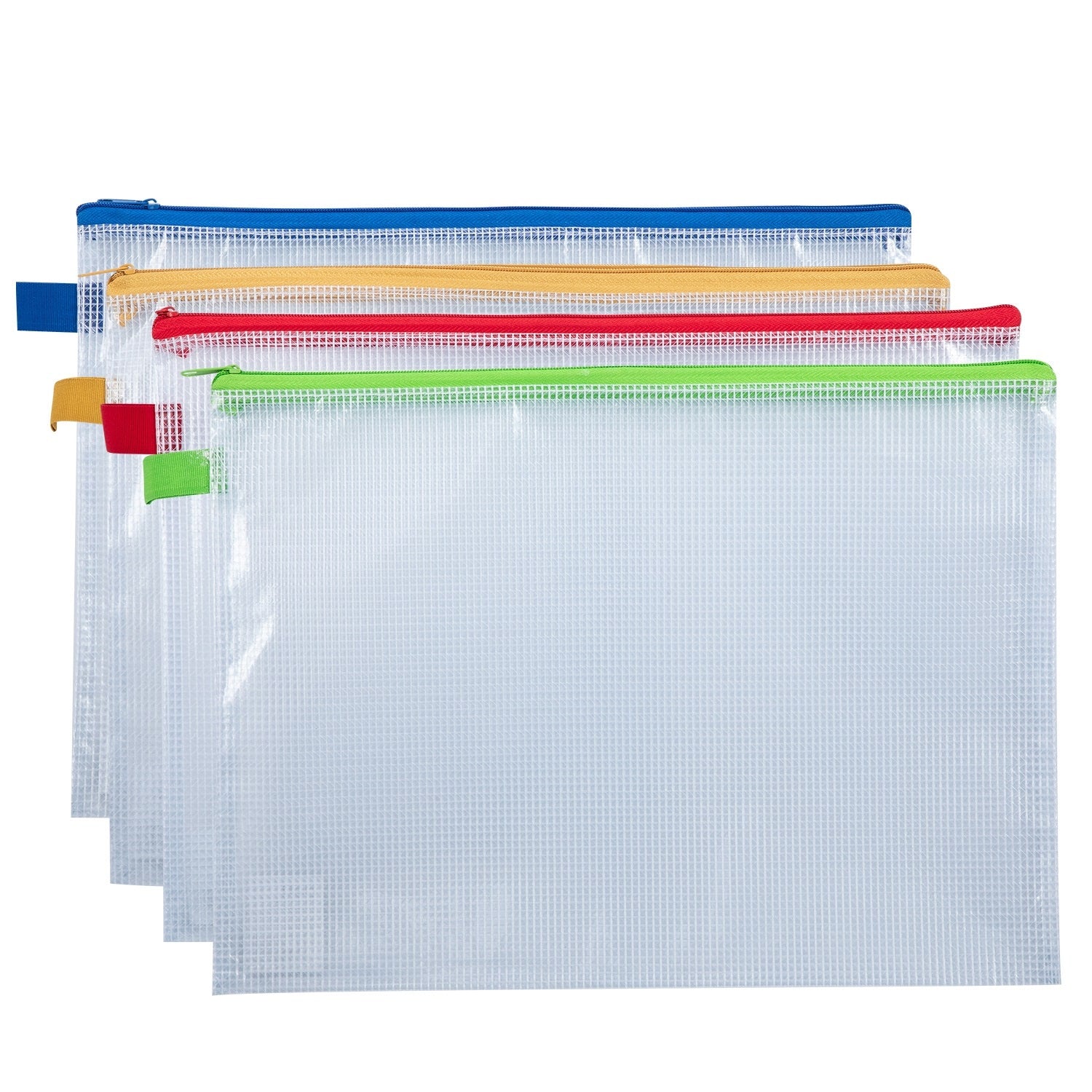 Deli PVC Mesh Zip Bag A4 4C - Al Masam Stationery LLC Main image
