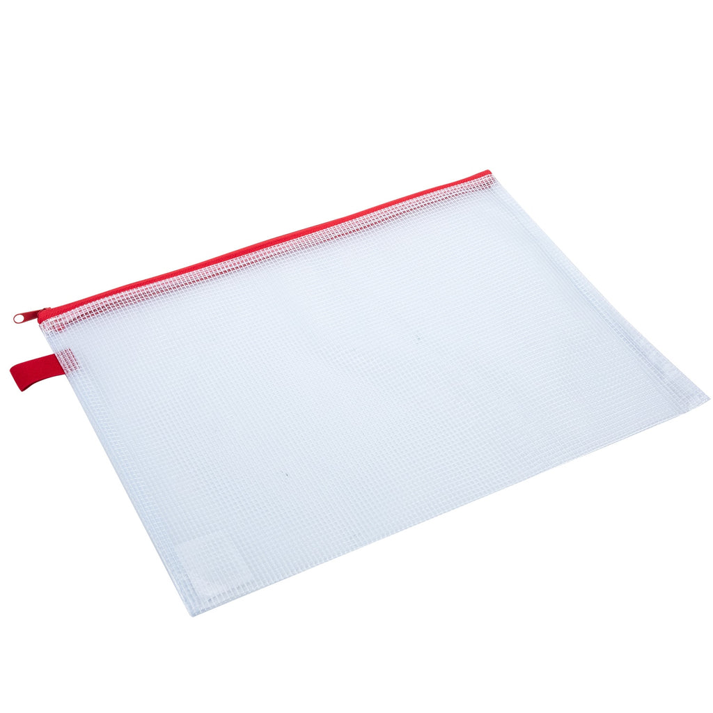 Deli PVC Mesh Zip Bag A4 4C - Al Masam Stationery LLC