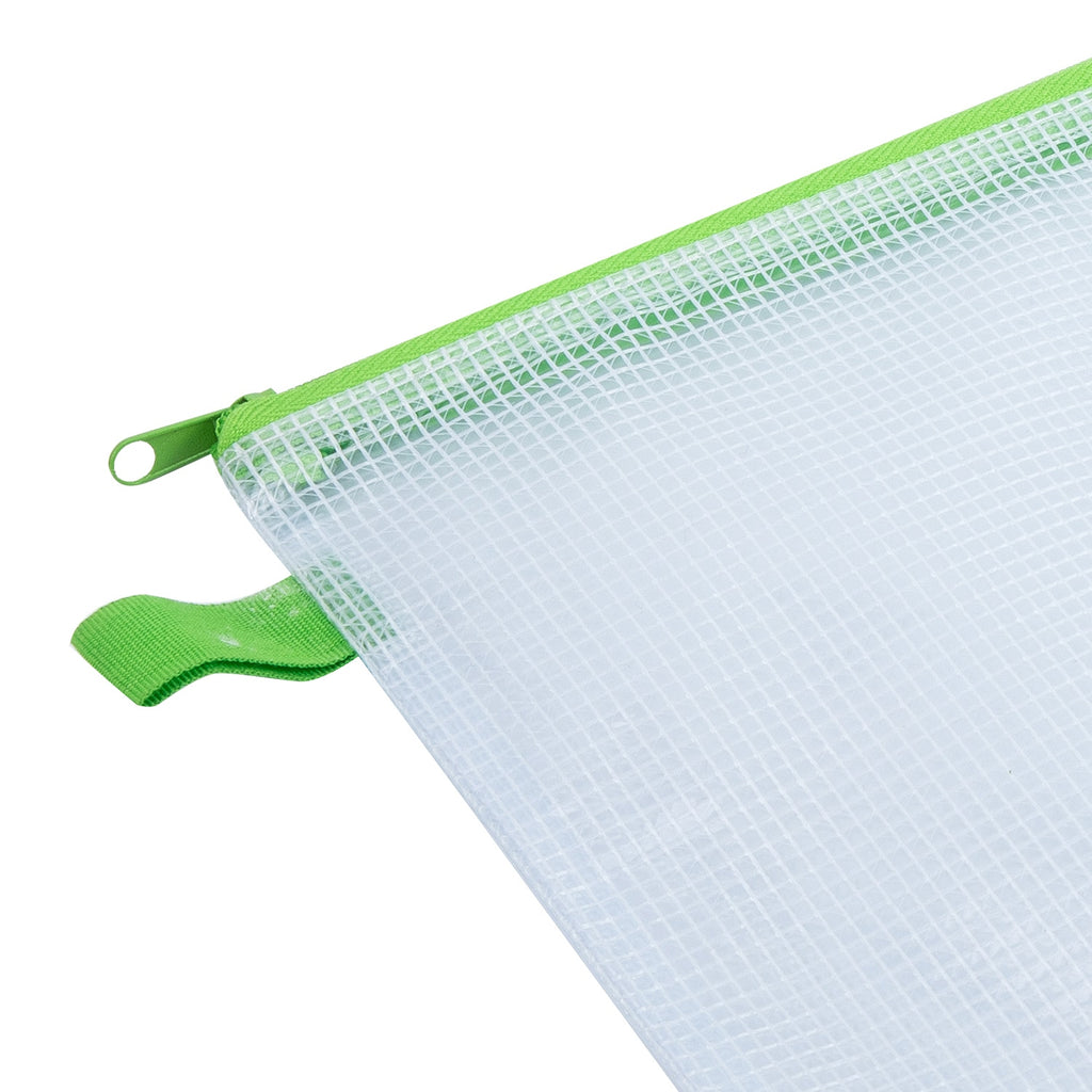 Deli PVC Mesh Zip Bag A4 4C - Al Masam Stationery LLC