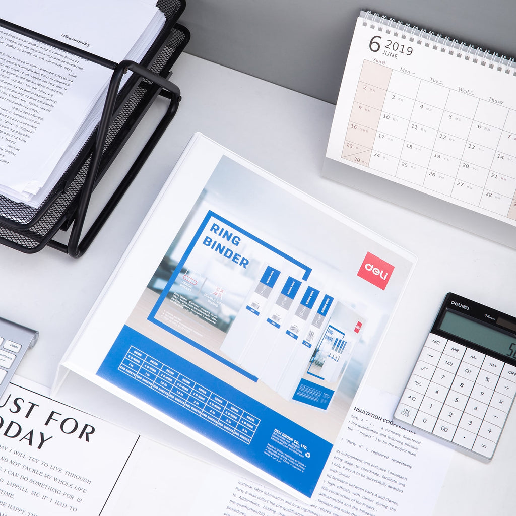 Deli PP 2IN 2 D-Ring View Binder A4 - Al Masam Stationery LLC