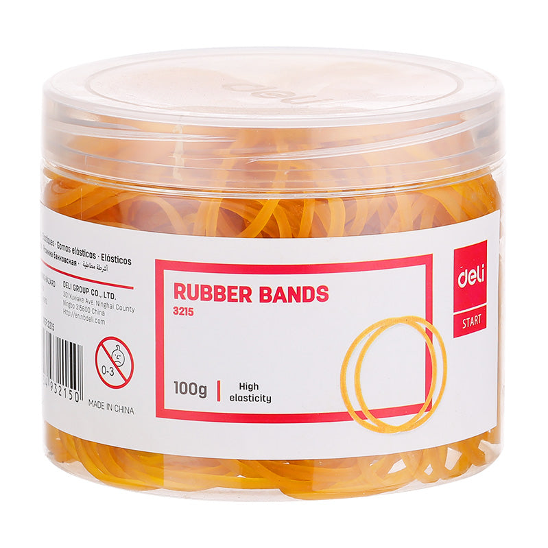 Deli Rubber Bands 70mm (100 grams) - Al Masam Stationery LLC Main image