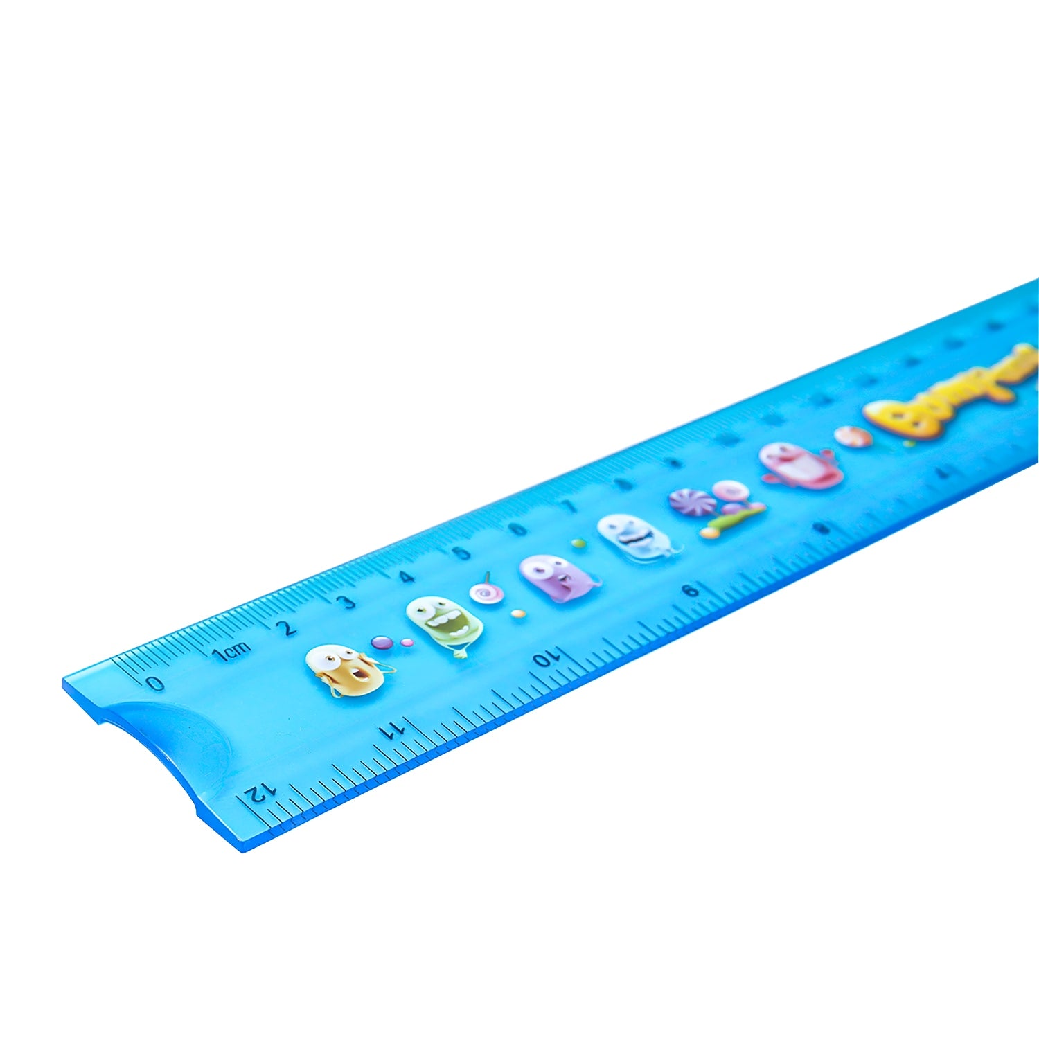 Deli Printed EcoPVC Flexible Ruler 30cm Translu. Blue Secondary image