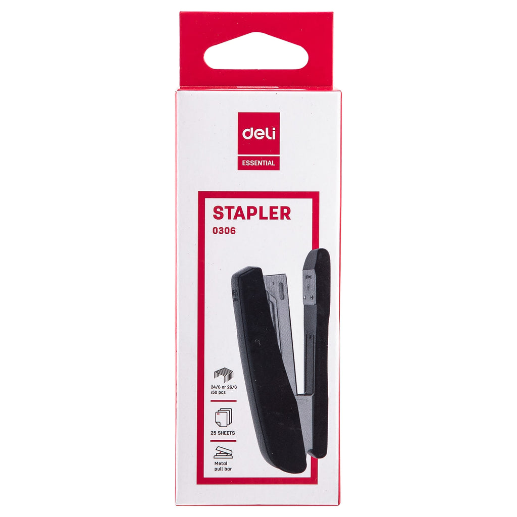 Deli Stapler Half Strip 25sheets - Al Masam Stationery LLC