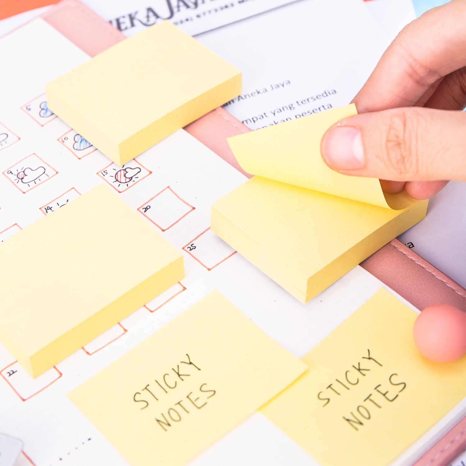 Deli Sticky Notes 38x51mm 1.5''x2'' Yellow - Al Masam Stationery LLC