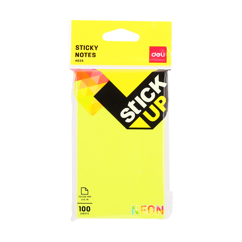 Deli Sticky Notes 76x126mm 3''x5'' - Al Masam Stationery LLC Main image