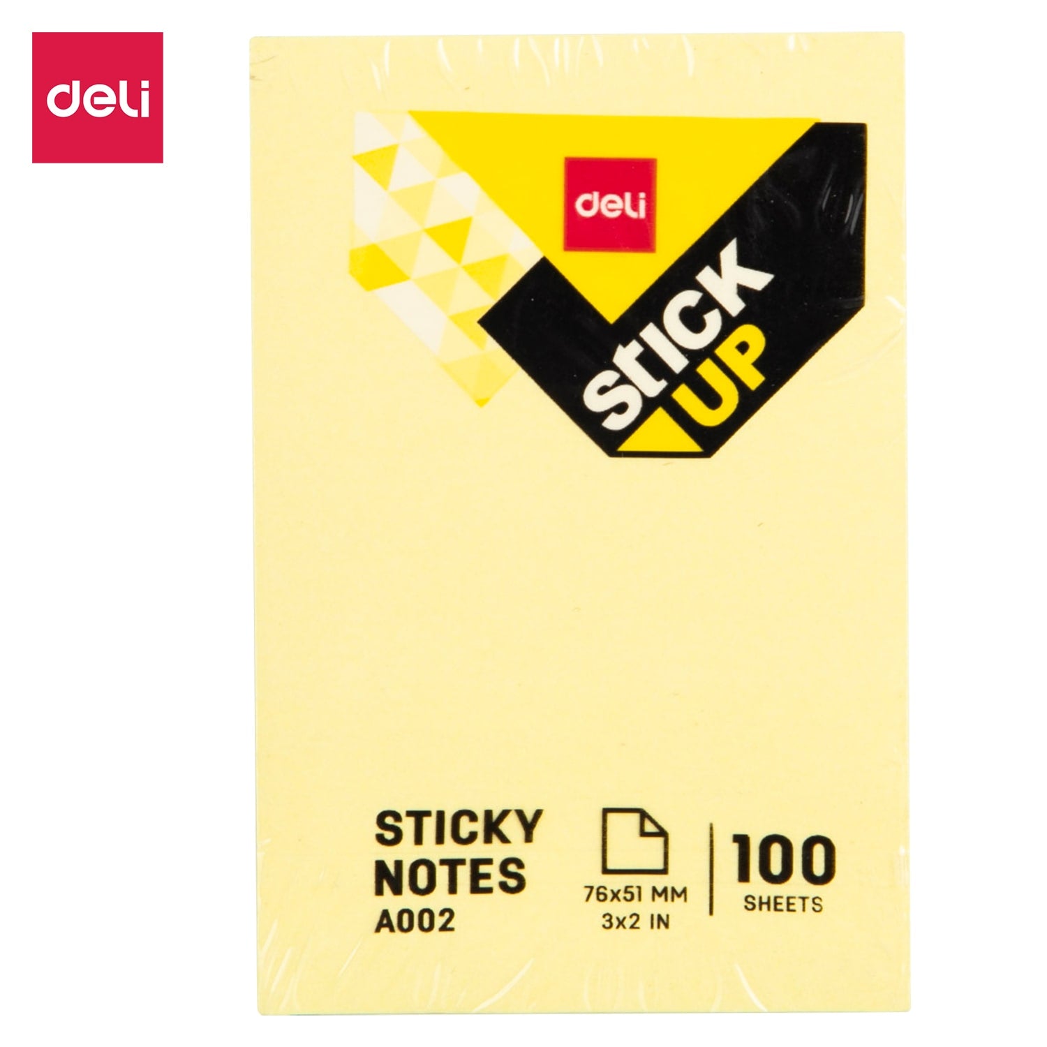Deli Sticky Notes 76x51mm 3''x2'' Yellow - Al Masam Stationery LLC Main image