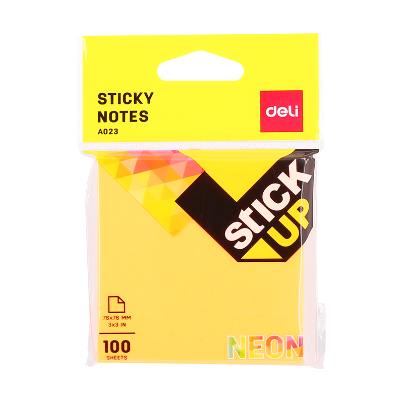 Deli Sticky Notes 76x76mm 3''x3'' 100 - Al Masam Stationery LLC Main image