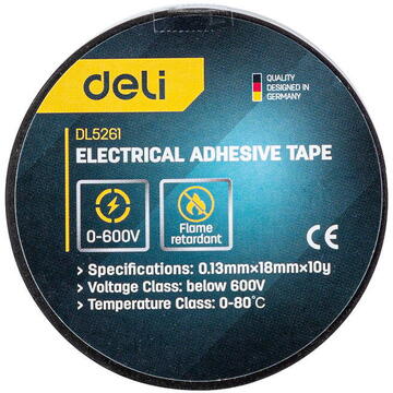 Deli Electrical insulating tape 18mmx10Yrds - Al Masam Stationery LLC Main image