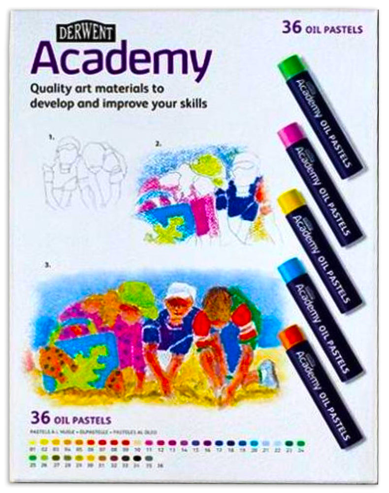 Derwent Academy Oil Pastel Set of 36 - Al Masam Stationery LLC Main image