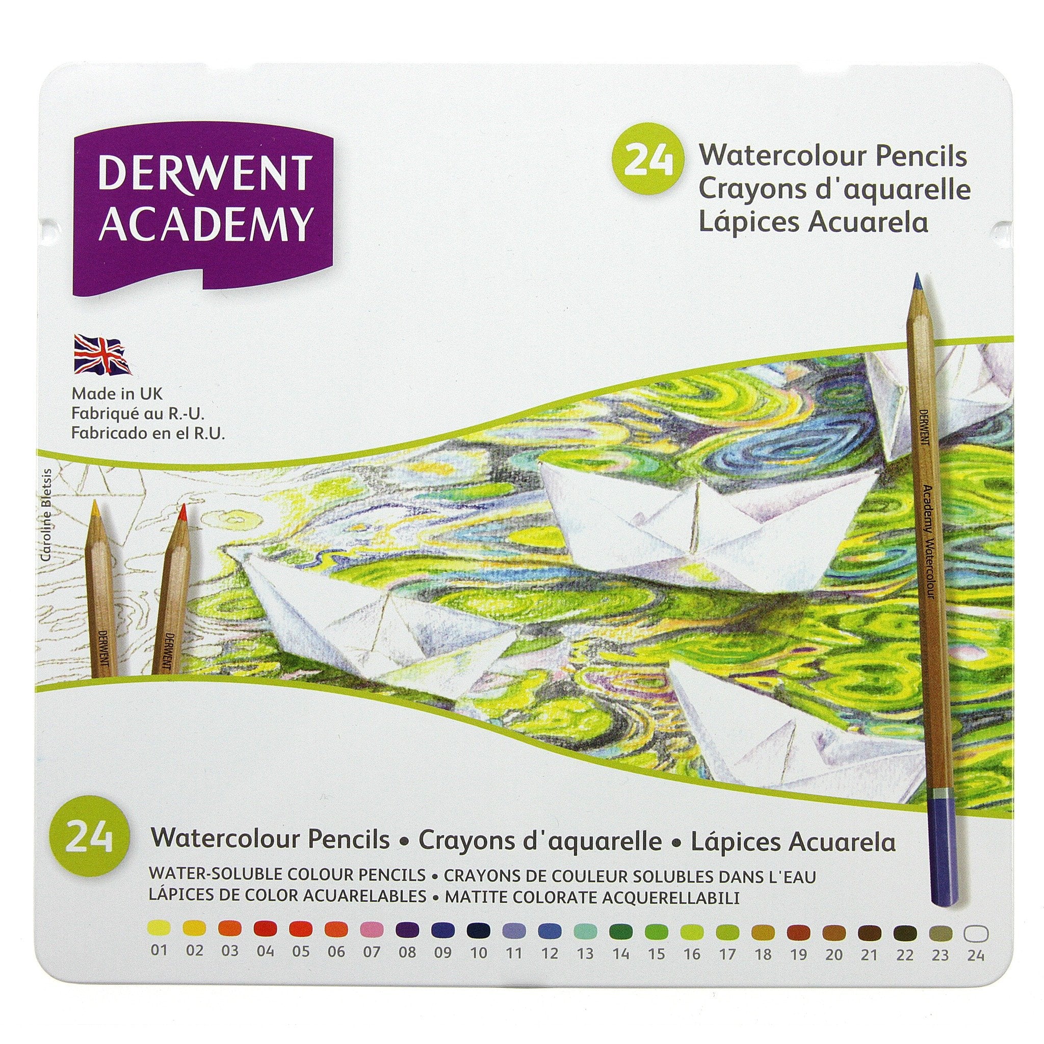 Derwent Academy Sketching Coloring Tin of 24 - Al Masam Stationery LLC Main image