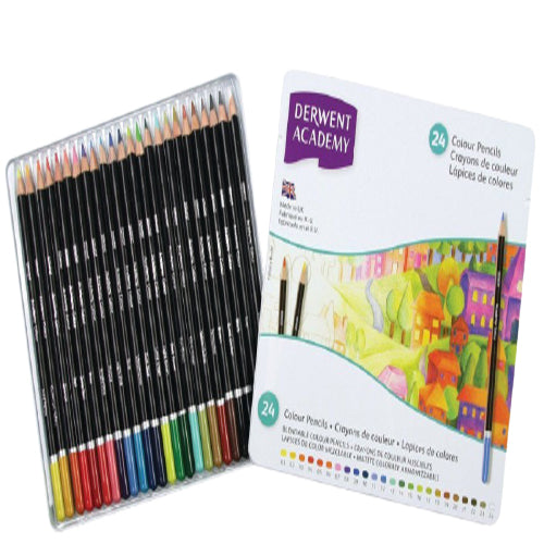 Derwent Academy Sketching Watercolor Tin of 24 - Al Masam Stationery LLC Main image