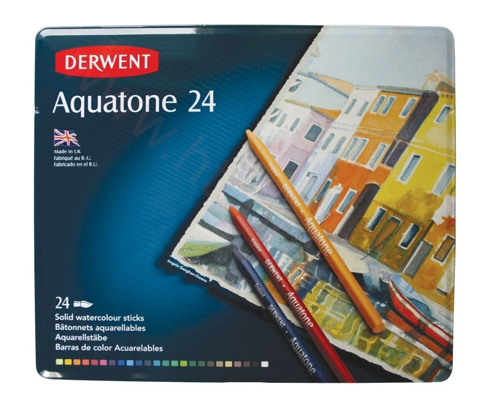 Derwent Aquatone Pencils - Tin of 24 - Al Masam Stationery LLC Main image