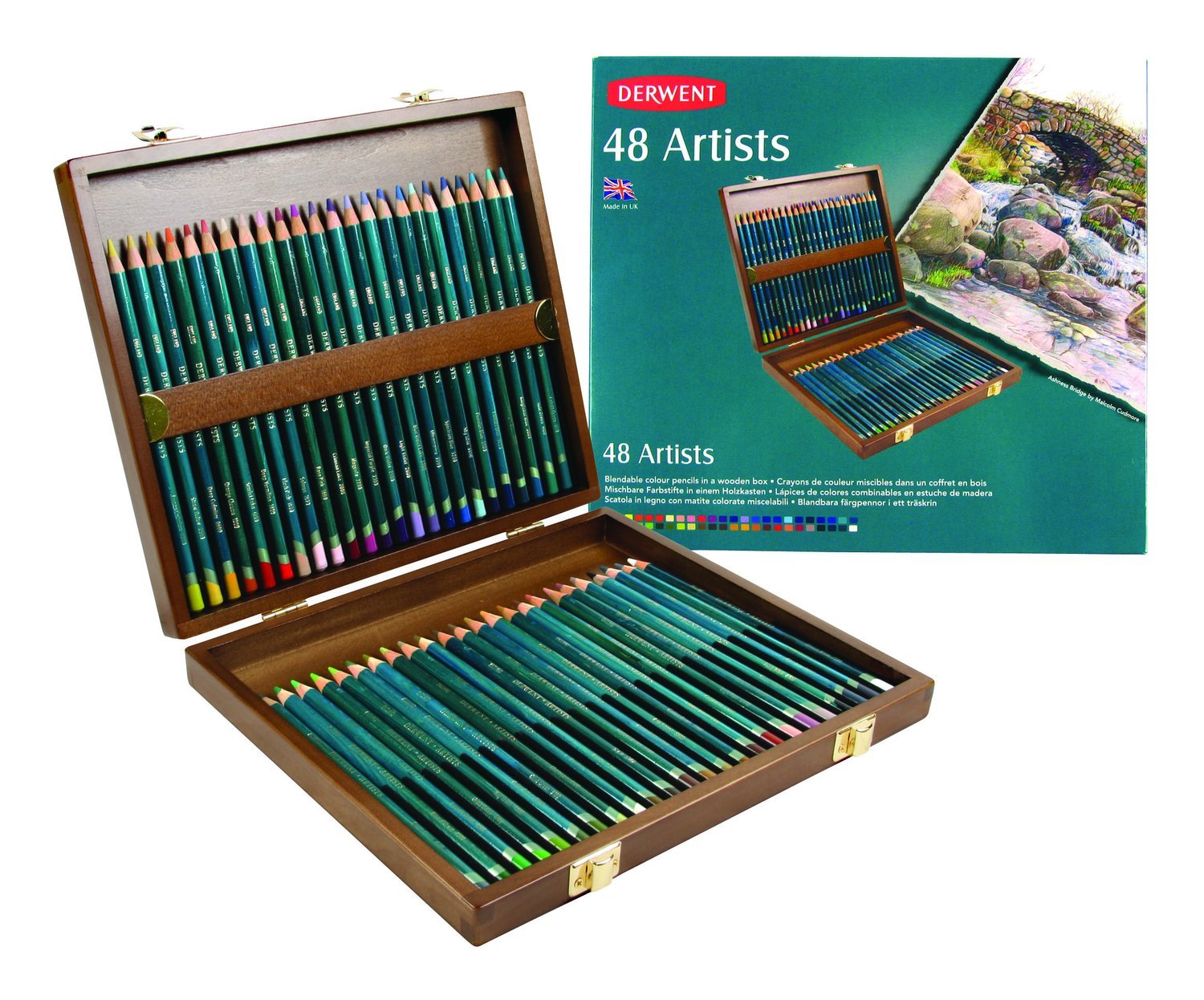 Derwent Artists Color Pencils Wooden box of 48 - Al Masam Stationery LLC Main image