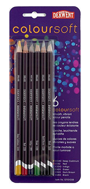 Derwent Colorsoft Pencils Blister Pack of 6 - Al Masam Stationery LLC Main image