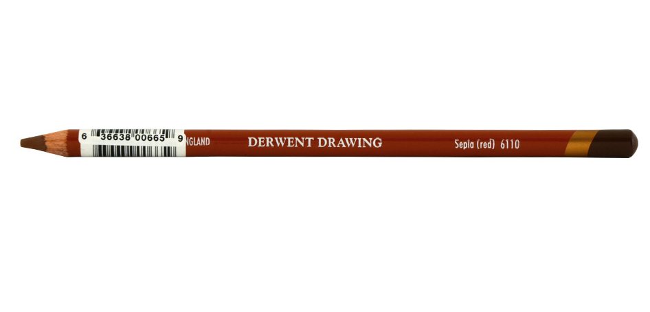 Derwent Drawing Pencil Sepia Red - Al Masam Stationery LLC Main image