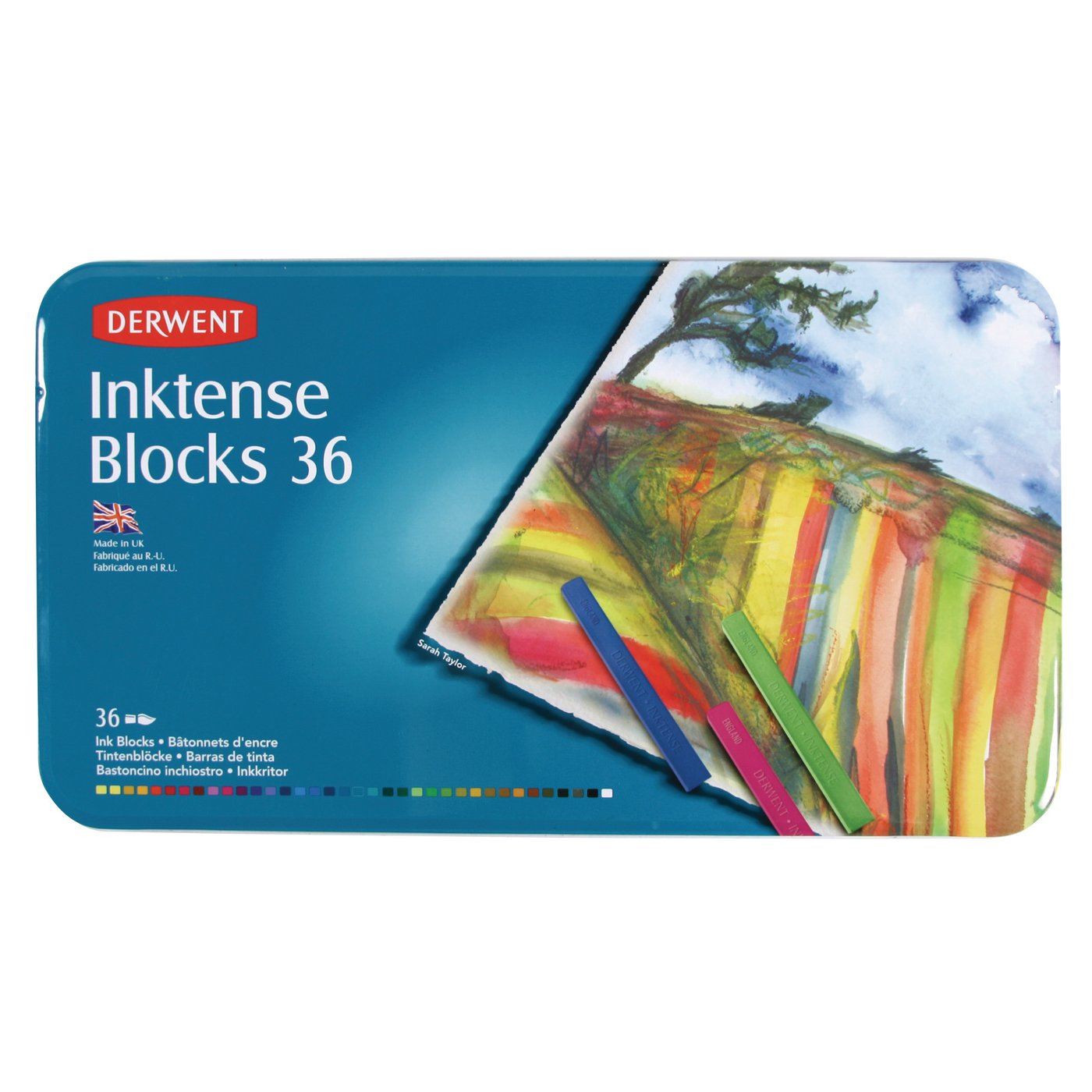 Derwent Inktense Blocks tin-36 - Al Masam Stationery LLC Main image
