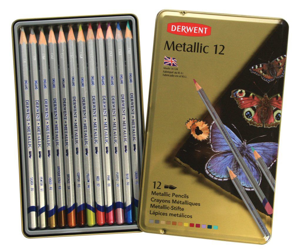 Derwent Metallic Pencils - Al Masam Stationery LLC Main image
