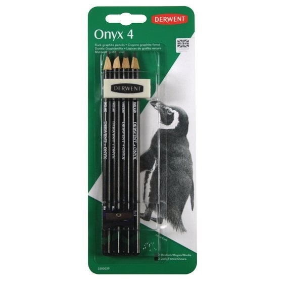 Derwent Onyx Pencils Set of 4 - Blister Pack - Al Masam Stationery LLC Main image
