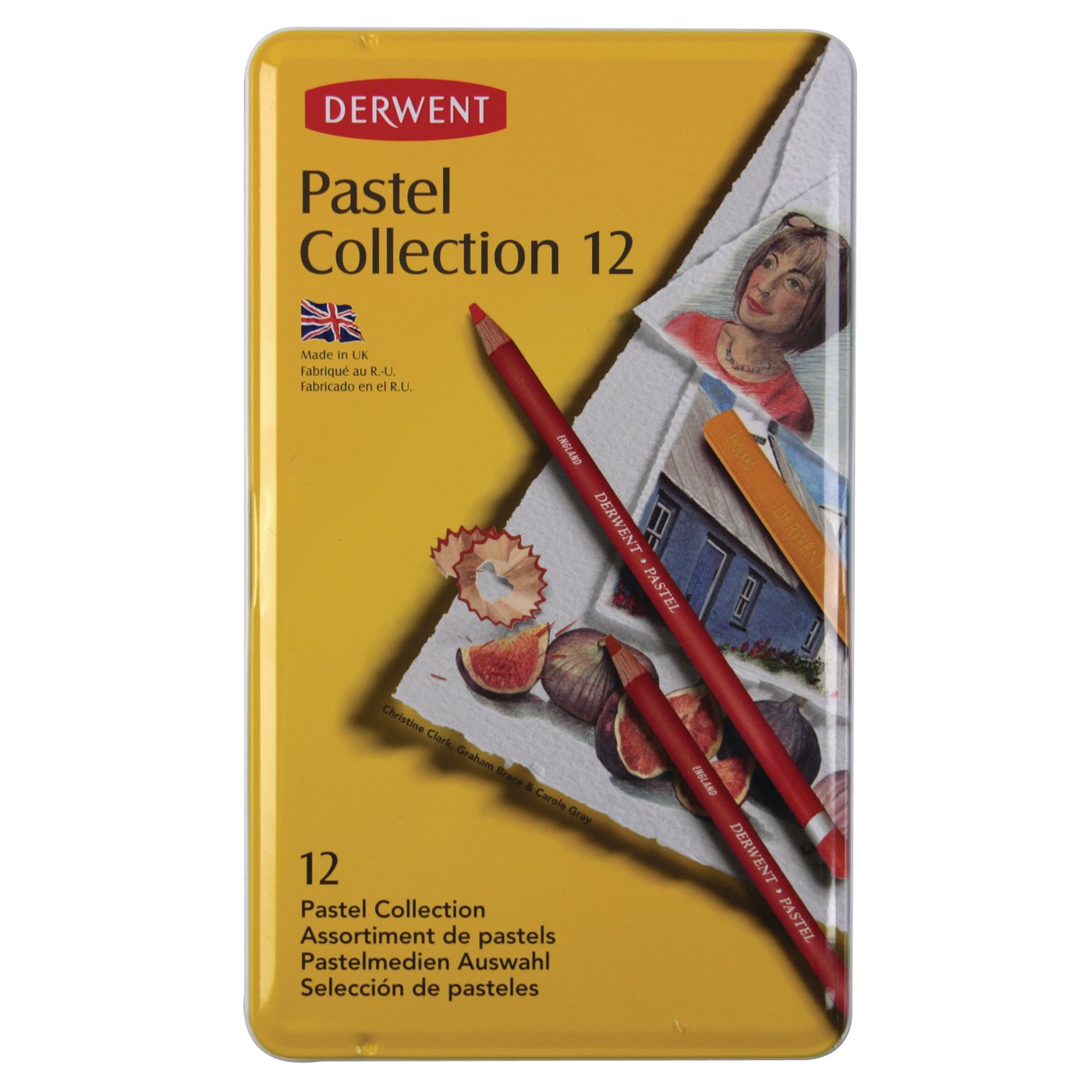 Derwent Pastel Collection - Tin of 12 - Al Masam Stationery LLC Main image