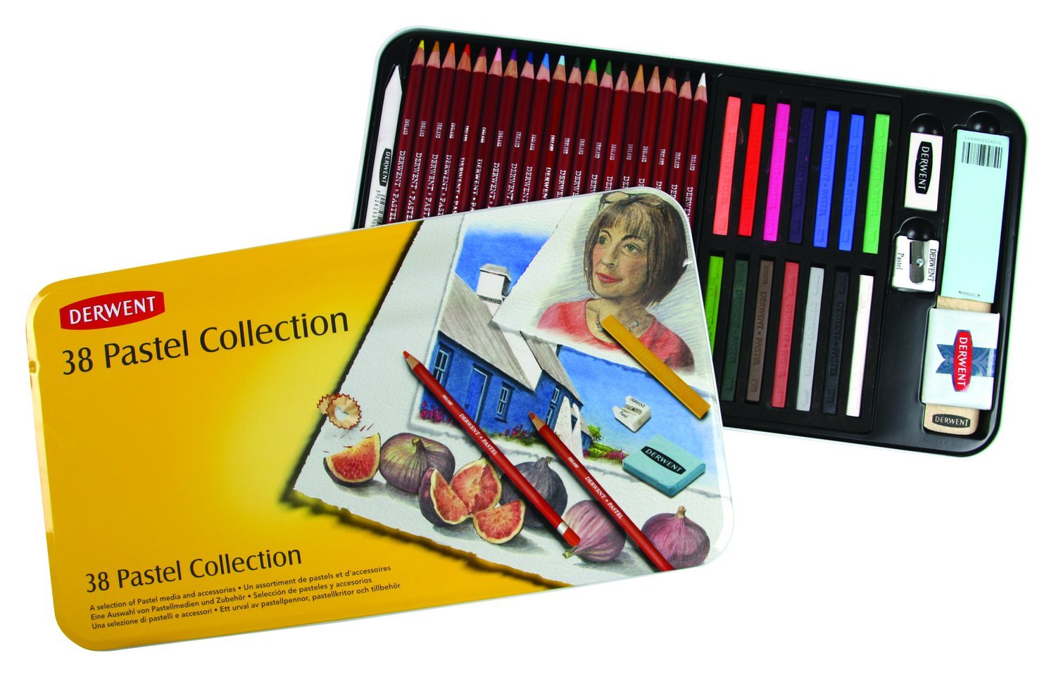 Derwent Pastel Collection - Tin of 38 - Al Masam Stationery LLC Main image