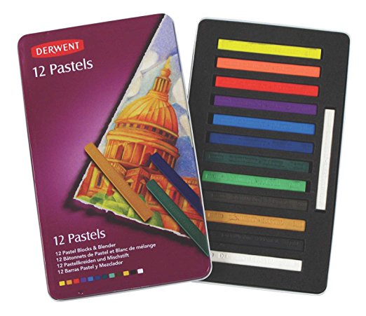 Derwent Pastel Set - Tin of Assorted 12 - Al Masam Stationery LLC Main image