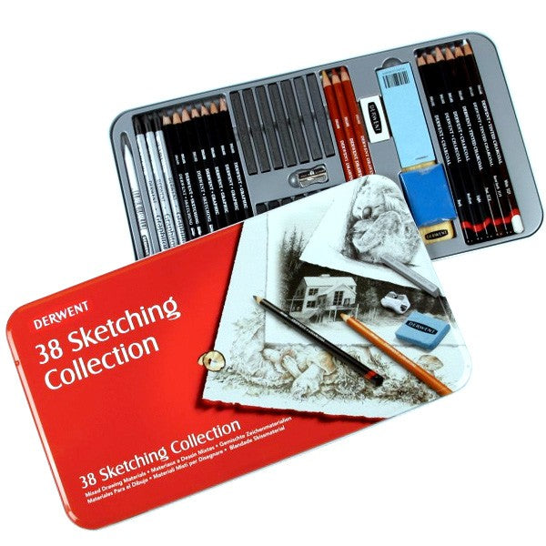 Derwent Sketching Collection - Tin of 38 - Al Masam Stationery LLC Main image