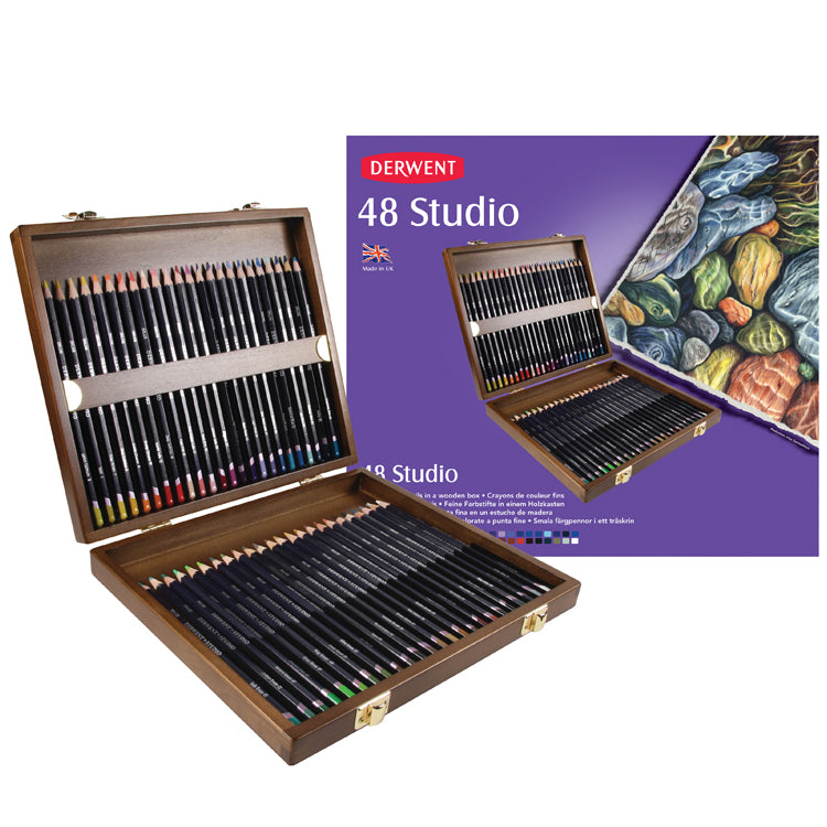 Derwent Studio Pencils Wooden Box 48 - Al Masam Stationery LLC Main image