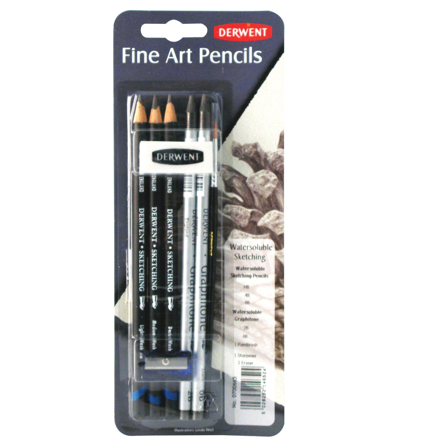 Derwent Water Soluble Sketching Mix Media Blister (6) - Al Masam Stationery LLC Main image
