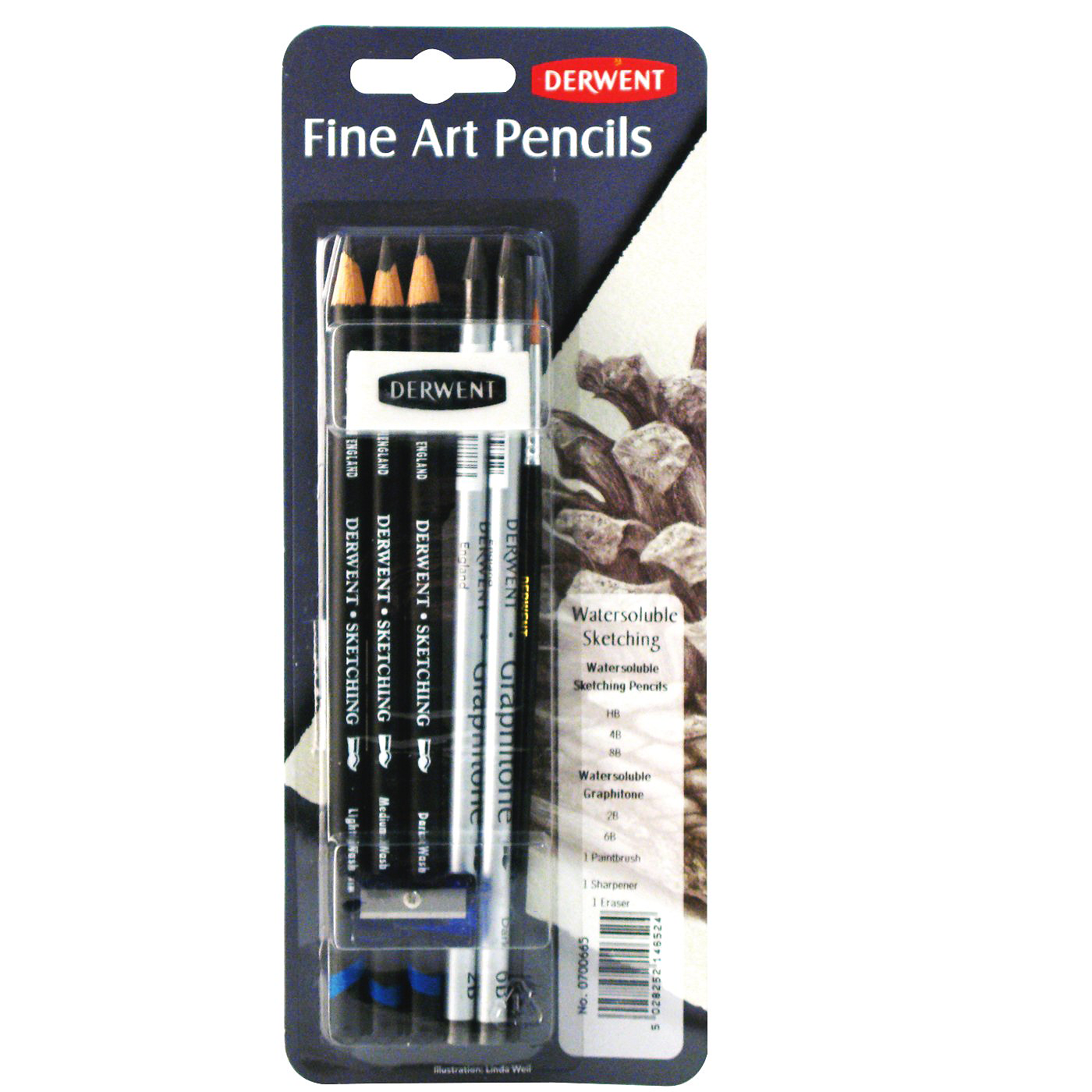Derwent Watercolor Mixmedia Blister Pack of 6 - Al Masam Stationery LLC Main image