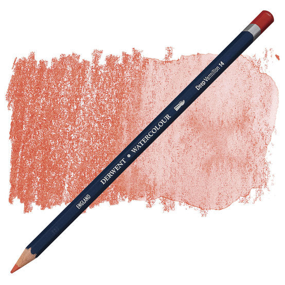 DERWENT WATERCOLOUR PENCIL DEEP VERMILION - Al Masam Stationery LLC Main image