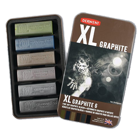 Derwent XL Graphite Tin 6 - Al Masam Stationery LLC Main image