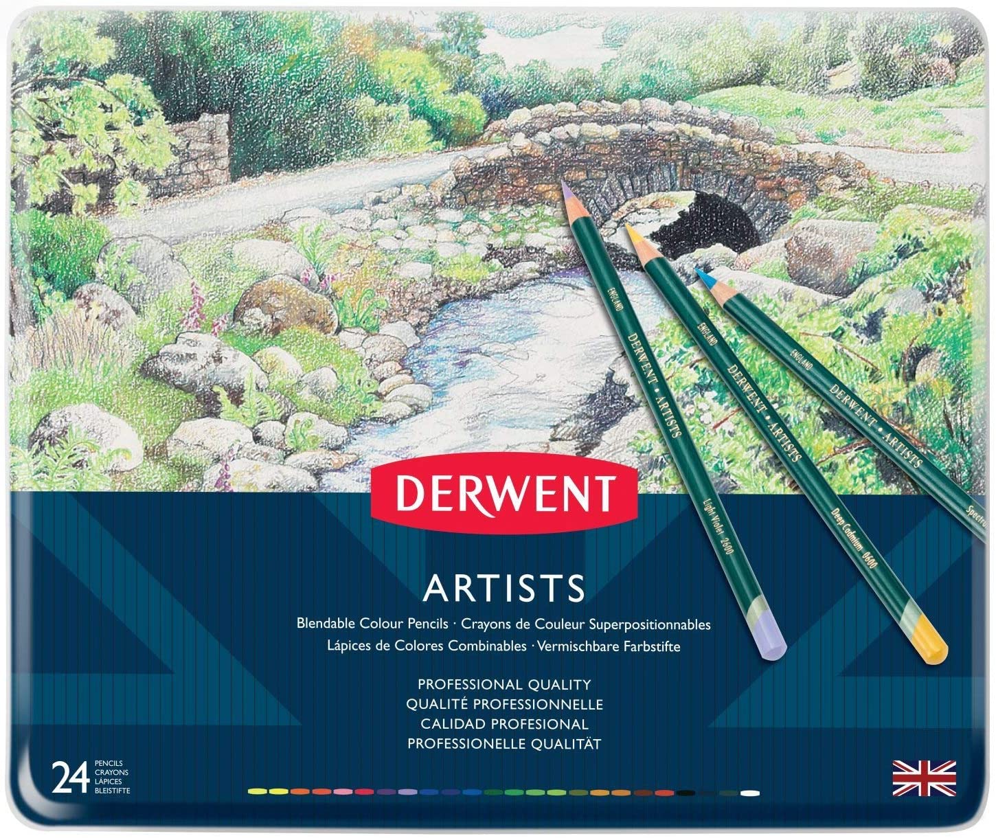 Derwent Artists Colouring Pencils, Set of 24 - Al Masam Stationery LLC Main image