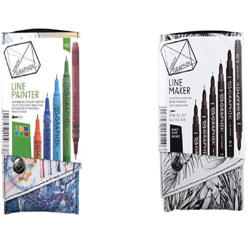 Derwent Graphik Line Painter Coloured Pens, Palette No.2 - Al Masam Stationery LLC Main image