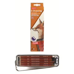 Derwent Drawing Pencil - Tin of 6 - Al Masam Stationery LLC