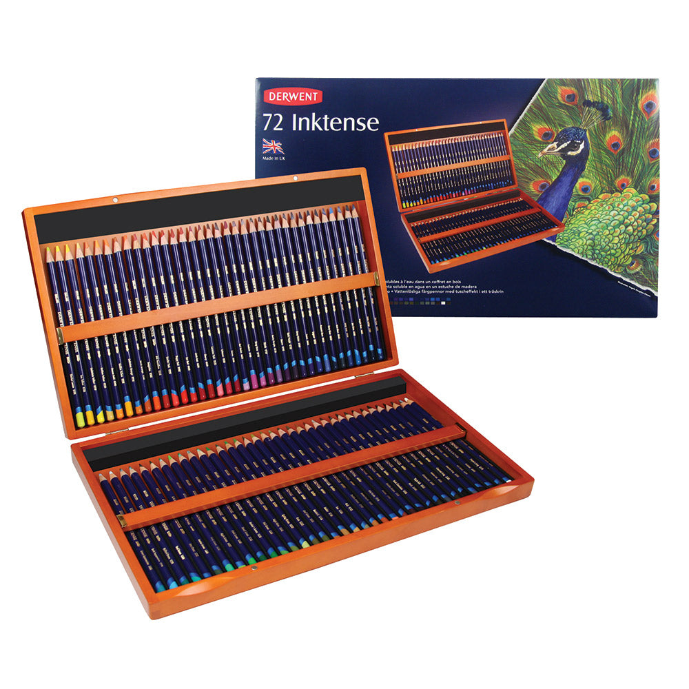 Derwent Inktense Wooden Box of 72 - Al Masam Stationery LLC