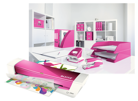 LEITZ LAMINATOR A4 H/O PINK - Al Masam Stationery LLC