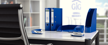 LEITZ NEXXT SERIES PUNCH BLUE.BX - Al Masam Stationery LLC