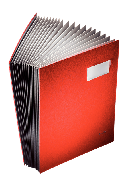 LEITZ SIGNATURE BOOK 20 COMP RED COL - Al Masam Stationery LLC