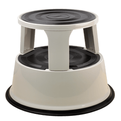 DesQ Metal Step Stool with Castors Roll-a-Step | Metal | Grey - Al Masam Stationery LLC