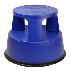 DesQ Plastic Step Stool with Castors Roll-a-Step | ABS | Blue - Al Masam Stationery LLC