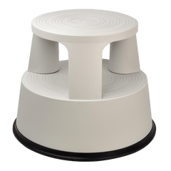 DesQ Plastic Step Stool with Castors Roll-a-Step | ABS | Grey - Al Masam Stationery LLC