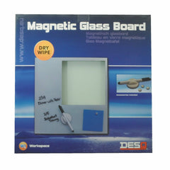 DesQ Magnetic Glassboard White 35 x 35 cm - Al Masam Stationery LLC