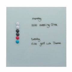 DesQ Magnetic Glassboard White 35 x 35 cm - Al Masam Stationery LLC