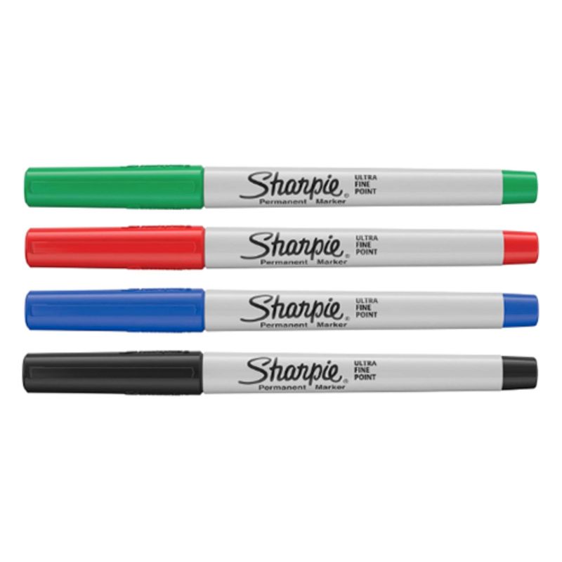 Sharpie Ultra Fine Permanent Marker Assorted 4 Pieces - Al Masam Stationery LLC