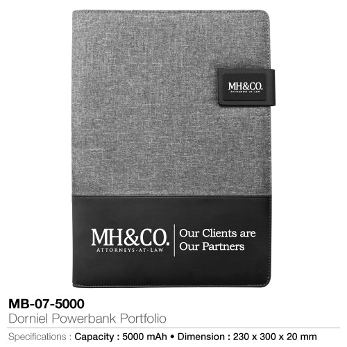 AMS-MB-07-5000 - Dorniel Power Bank Portfolio (5000 MAH) - Al Masam Stationery LLC