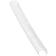 Fellowes 3:1 Metal Wire 8Mm White - Al Masam Stationery LLC
