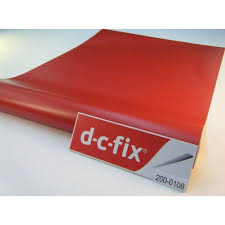 DC Fix 200-0108 Self Adhesive Cover Plain Mat 45cmx15m Dark Red