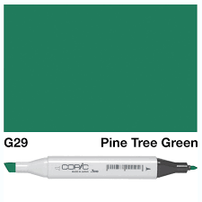Expertly create vibrant and fade-resistant illustrations with COPIC SKETCH MARKER G 29 PINE TREE GREEN. Its high-quality alcohol-based ink and brush tip offer smooth and precise application, making it a must-have for professional artists and hobbyists alike. Achieve stunning results with this versatile and long-lasting marker.