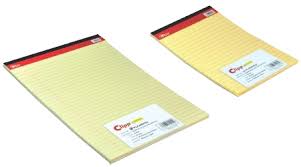Clipp Writting Legal Pad A4 40sheet Yellow - Al Masam Stationery LLC