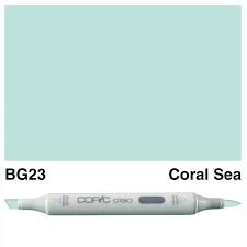 Enhance your artistic creations with the COPIC CIAO MARKER BG 23 CORAL SEA. With its vibrant and long-lasting ink, this marker will provide smooth and seamless coverage. Its ergonomic design and double-ended tip make it easy to use. Perfect for adding a touch of coral to your illustrations or designs.